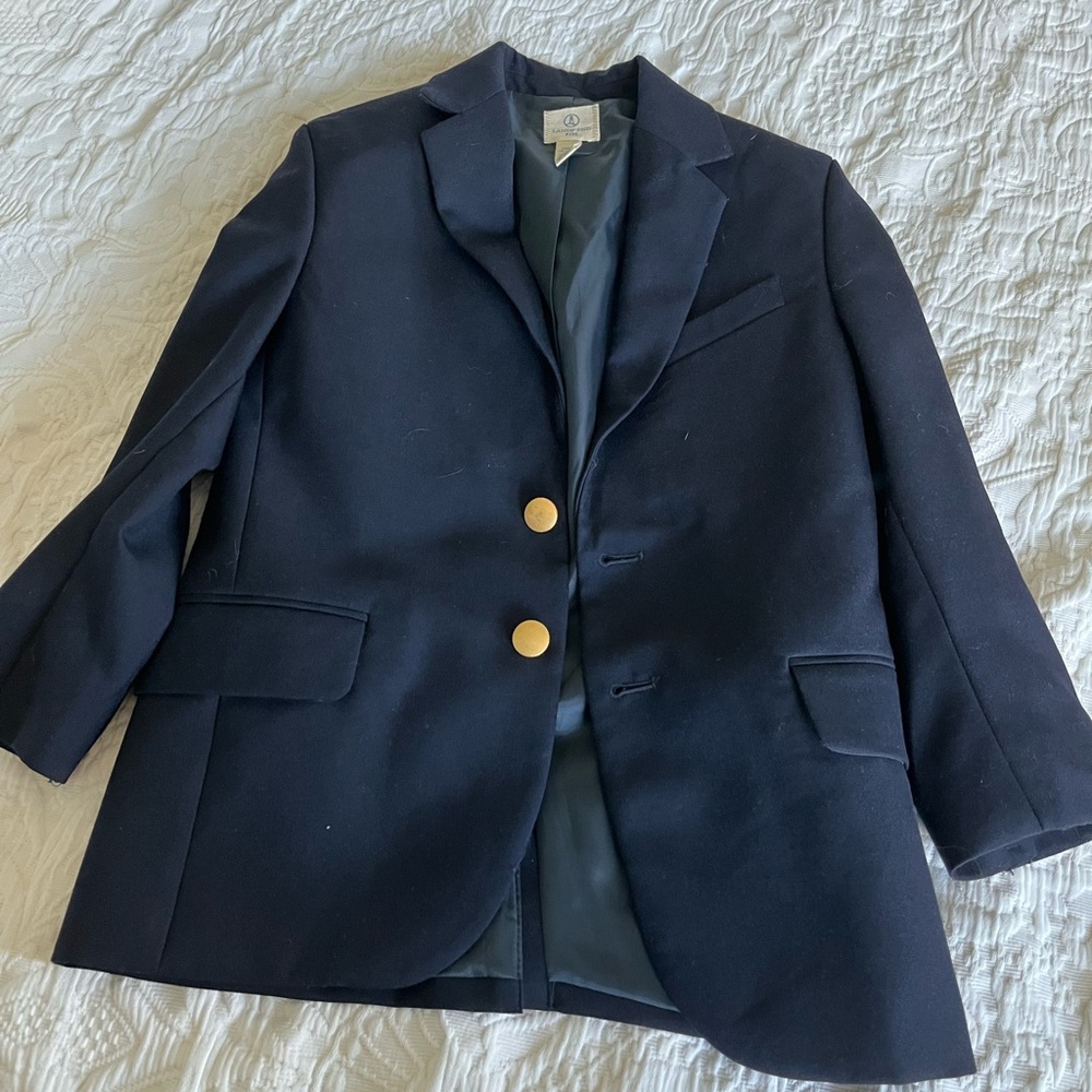 Lands' End Kids Navy Blazer with Gold Accents